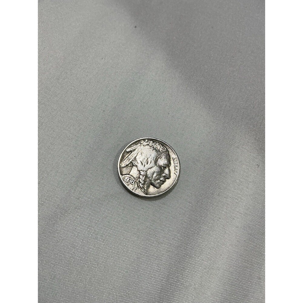 1936 Buffalo Nickel – Classic US Indian Head 5-Cent  Five Cents Coin Collectible
